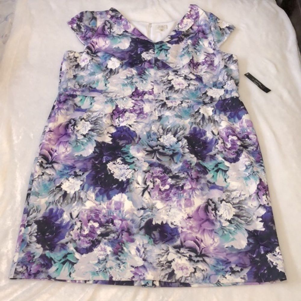 Tahari Flattering Floral Plus Size Dress Size 22  NWT